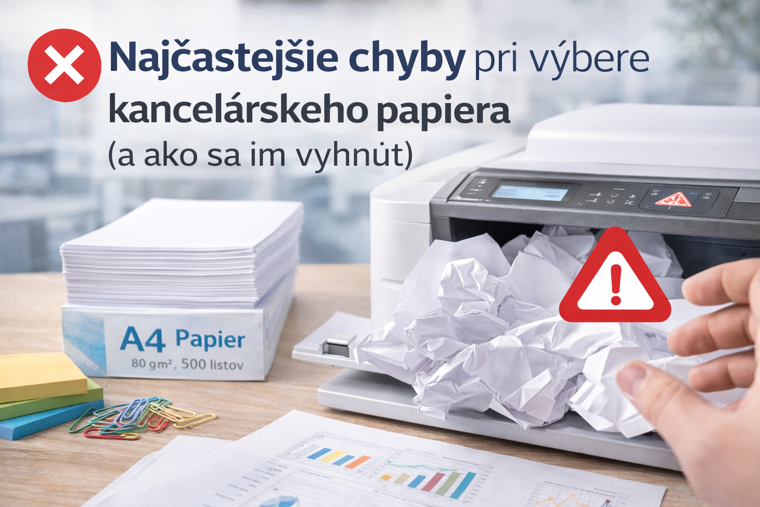 Najčastejšie chyby pri výbere kancelárskeho papiera (a ako sa im vyhnúť)