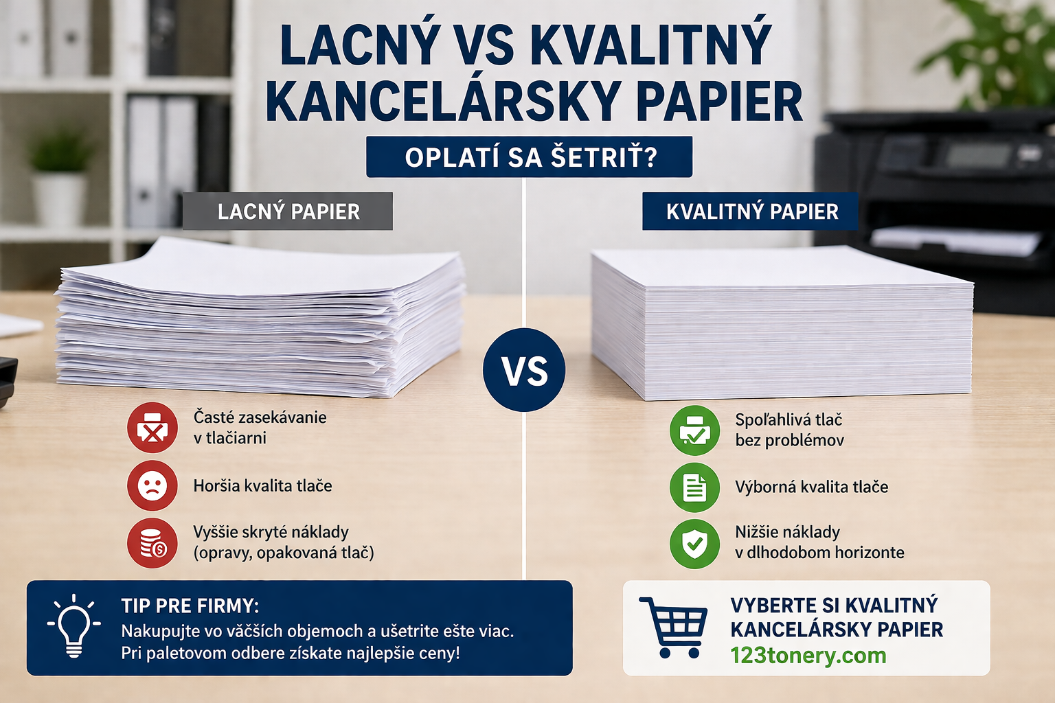 Lacný vs kvalitný kancelársky papier: oplatí sa šetriť?