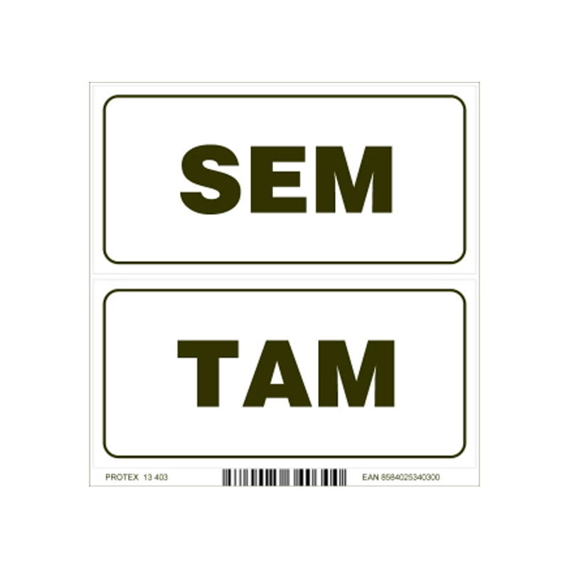 Etikety.informačné na dvere SEM-TAM 10X5M 13403 PIKTOGRAM