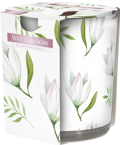 Vonná sviečka Biely kvet v skle