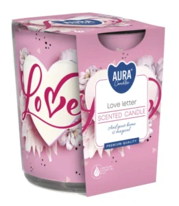 Vonná sviečka Milostný list v skle 