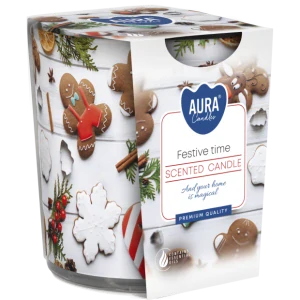 Vonná sviečka Sviatočný čas Vianoc v skle