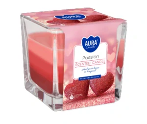 Vonná sviečka trojfarebná v skle Vášeň - Passion