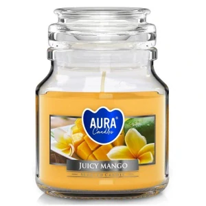 Vonná sviečka v skle s viečkom Šťavnaté mango